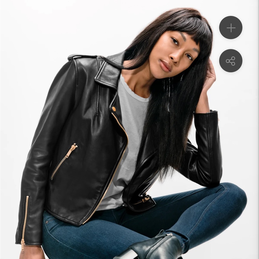 LTH JKT - KAS BIKER | BLACK WITH GOLD TRIM - XS - Picture 5 of 7